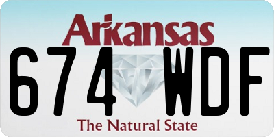 AR license plate 674WDF