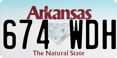 AR license plate 674WDH