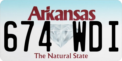 AR license plate 674WDI