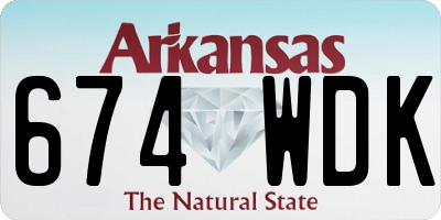 AR license plate 674WDK