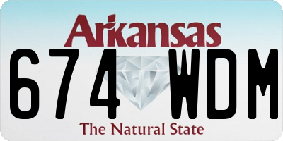 AR license plate 674WDM