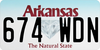 AR license plate 674WDN