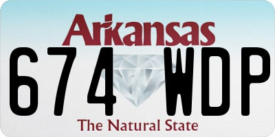AR license plate 674WDP