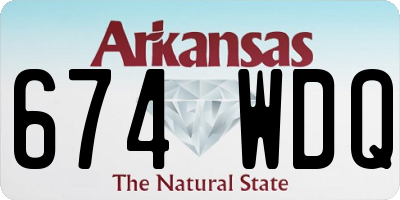 AR license plate 674WDQ