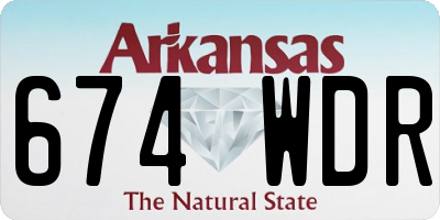 AR license plate 674WDR