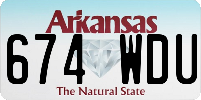 AR license plate 674WDU