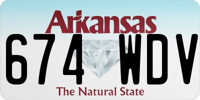 AR license plate 674WDV