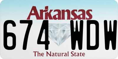 AR license plate 674WDW