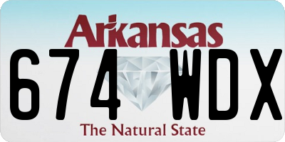 AR license plate 674WDX