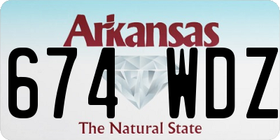 AR license plate 674WDZ