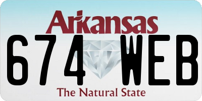 AR license plate 674WEB