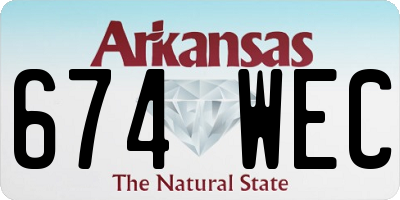 AR license plate 674WEC