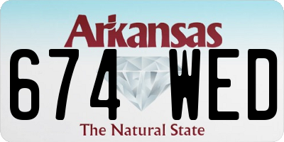 AR license plate 674WED