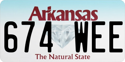 AR license plate 674WEE
