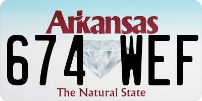 AR license plate 674WEF