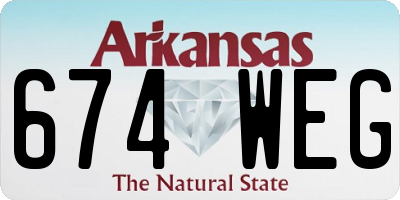 AR license plate 674WEG