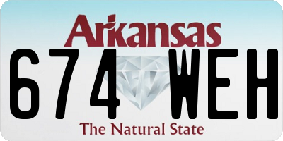 AR license plate 674WEH