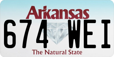 AR license plate 674WEI