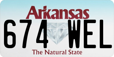 AR license plate 674WEL