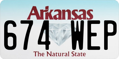AR license plate 674WEP
