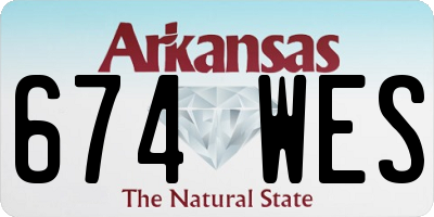 AR license plate 674WES