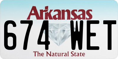 AR license plate 674WET