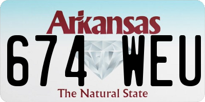 AR license plate 674WEU