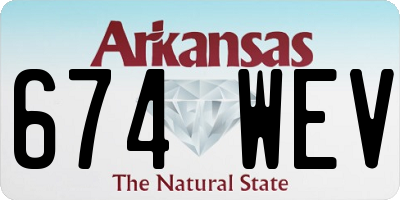 AR license plate 674WEV