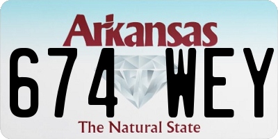 AR license plate 674WEY