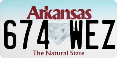AR license plate 674WEZ