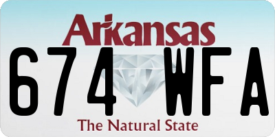 AR license plate 674WFA