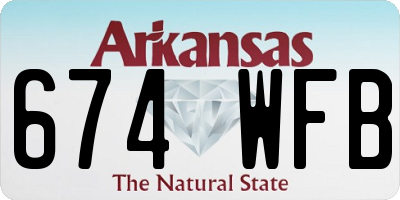 AR license plate 674WFB