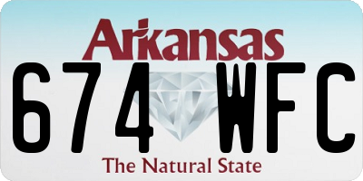 AR license plate 674WFC