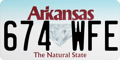 AR license plate 674WFE