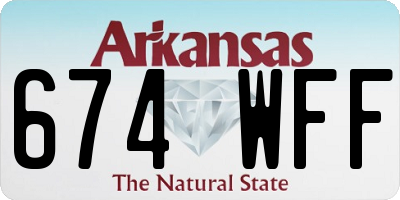 AR license plate 674WFF