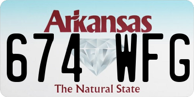 AR license plate 674WFG