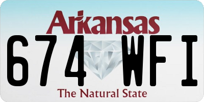 AR license plate 674WFI