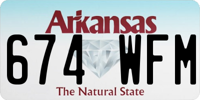 AR license plate 674WFM