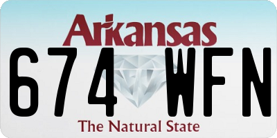 AR license plate 674WFN