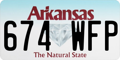 AR license plate 674WFP