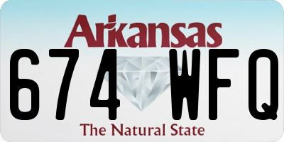 AR license plate 674WFQ