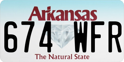 AR license plate 674WFR