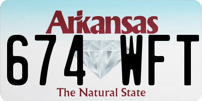 AR license plate 674WFT