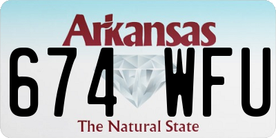 AR license plate 674WFU