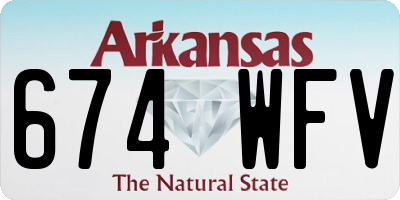 AR license plate 674WFV
