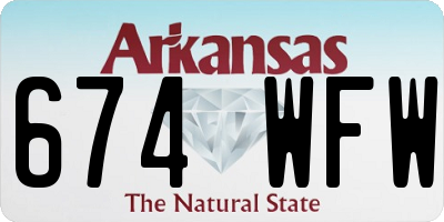 AR license plate 674WFW