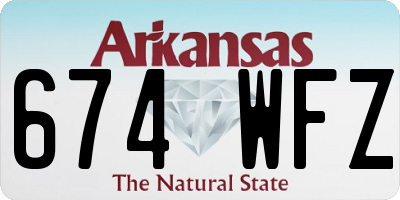 AR license plate 674WFZ
