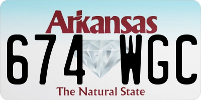 AR license plate 674WGC