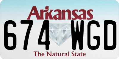 AR license plate 674WGD