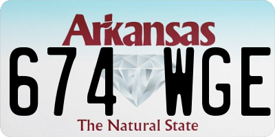 AR license plate 674WGE